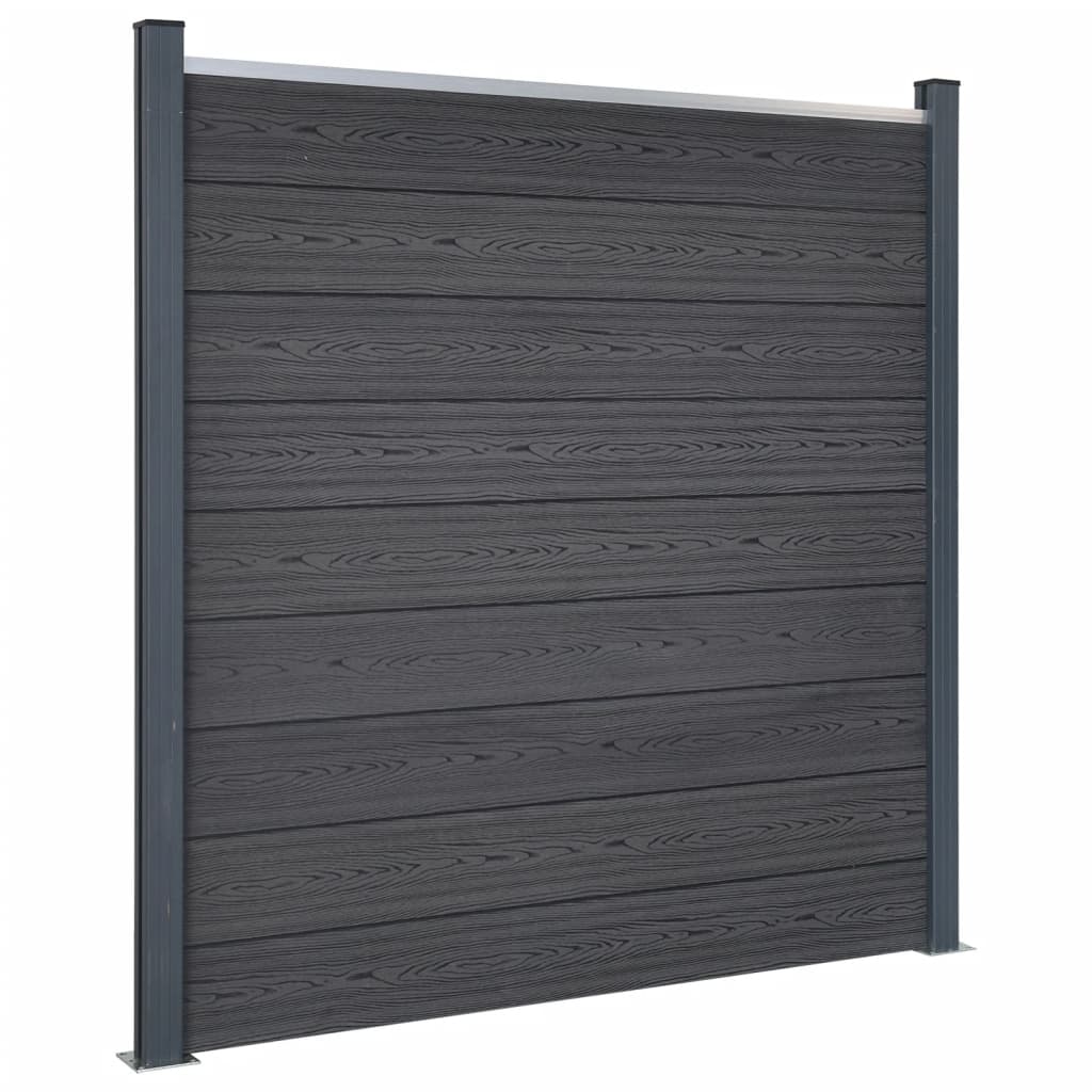 Schuttingpaneelset 180x186 cm HKC grijs is nu te koop bij PeponiXL, paradijselijk wonen!