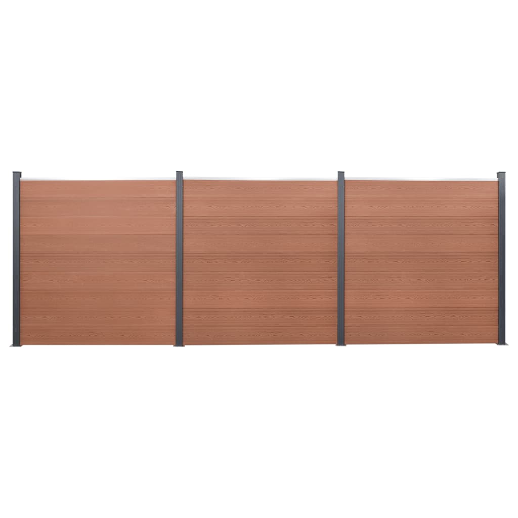 Schuttingpaneelset 526x186 cm HKC bruin is nu te koop bij PeponiXL, paradijselijk wonen!