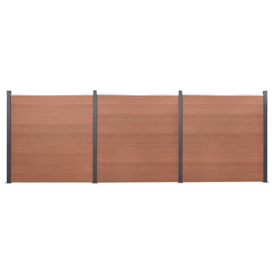 Schuttingpaneelset 526x186 cm HKC bruin is nu te koop bij PeponiXL, paradijselijk wonen!