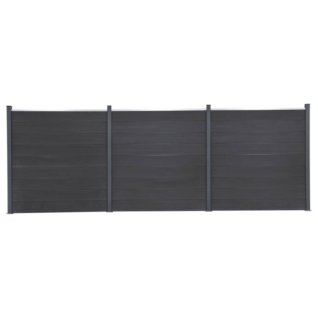 Schuttingpaneelset 526x186 cm HKC grijs is nu te koop bij PeponiXL, paradijselijk wonen!