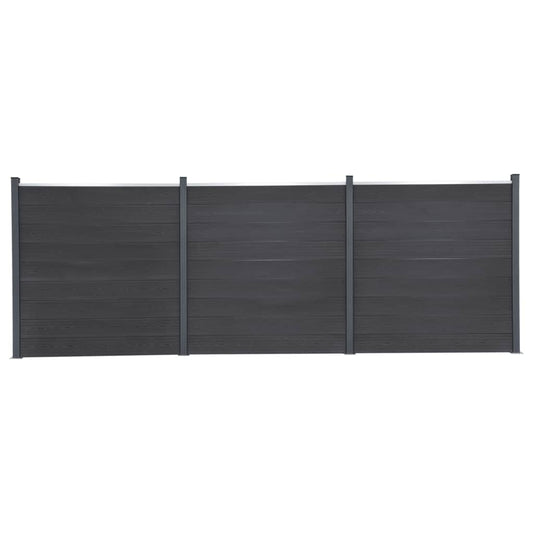 Schuttingpaneelset 526x186 cm HKC grijs is nu te koop bij PeponiXL, paradijselijk wonen!