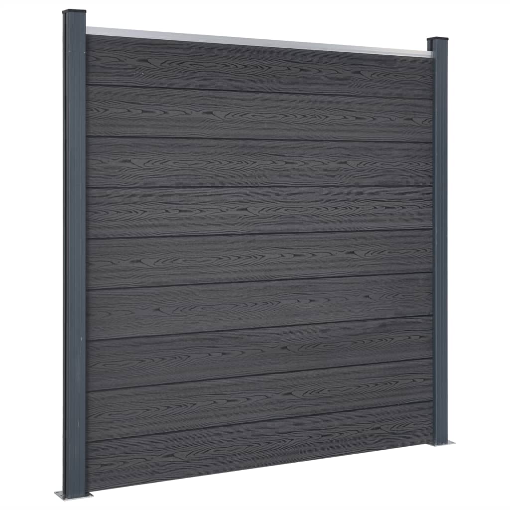 Schuttingpaneelset 526x186 cm HKC grijs is nu te koop bij PeponiXL, paradijselijk wonen!