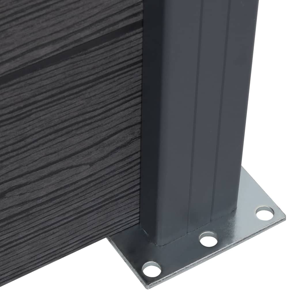 Schuttingpaneelset 526x186 cm HKC grijs is nu te koop bij PeponiXL, paradijselijk wonen!