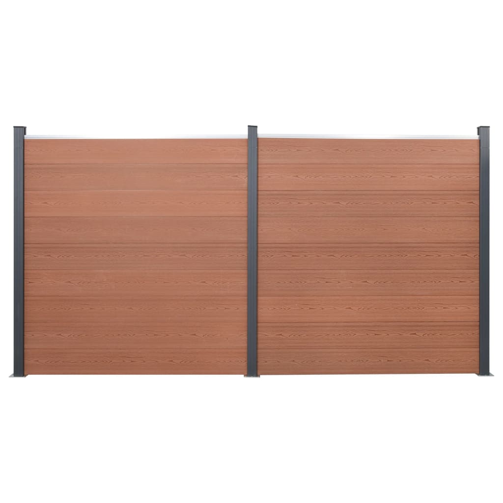 Schuttingpaneelset 353x186 cm HKC bruin is nu te koop bij PeponiXL, paradijselijk wonen!