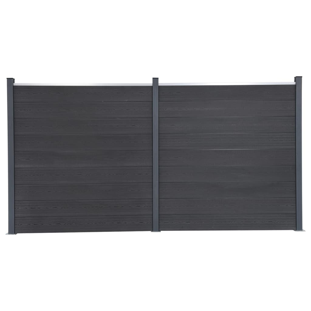 Schuttingpaneelset 353x186 cm HKC grijs is nu te koop bij PeponiXL, paradijselijk wonen!