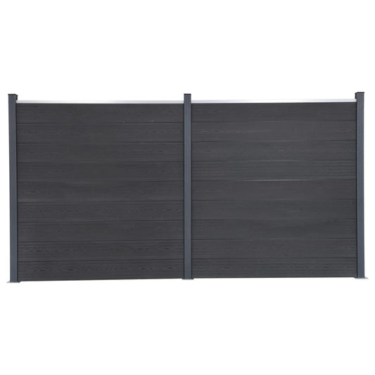 Schuttingpaneelset 353x186 cm HKC grijs is nu te koop bij PeponiXL, paradijselijk wonen!