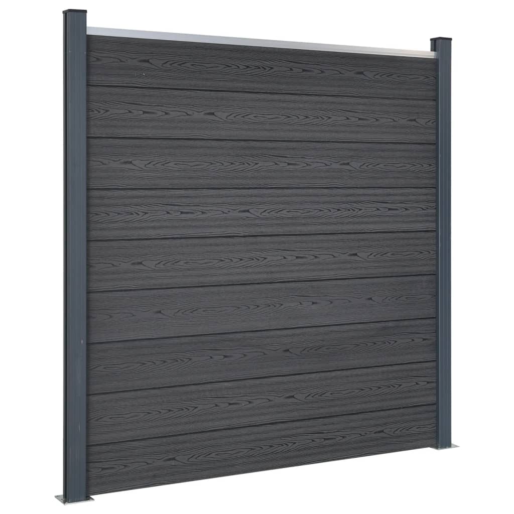 Schuttingpaneelset 353x186 cm HKC grijs is nu te koop bij PeponiXL, paradijselijk wonen!
