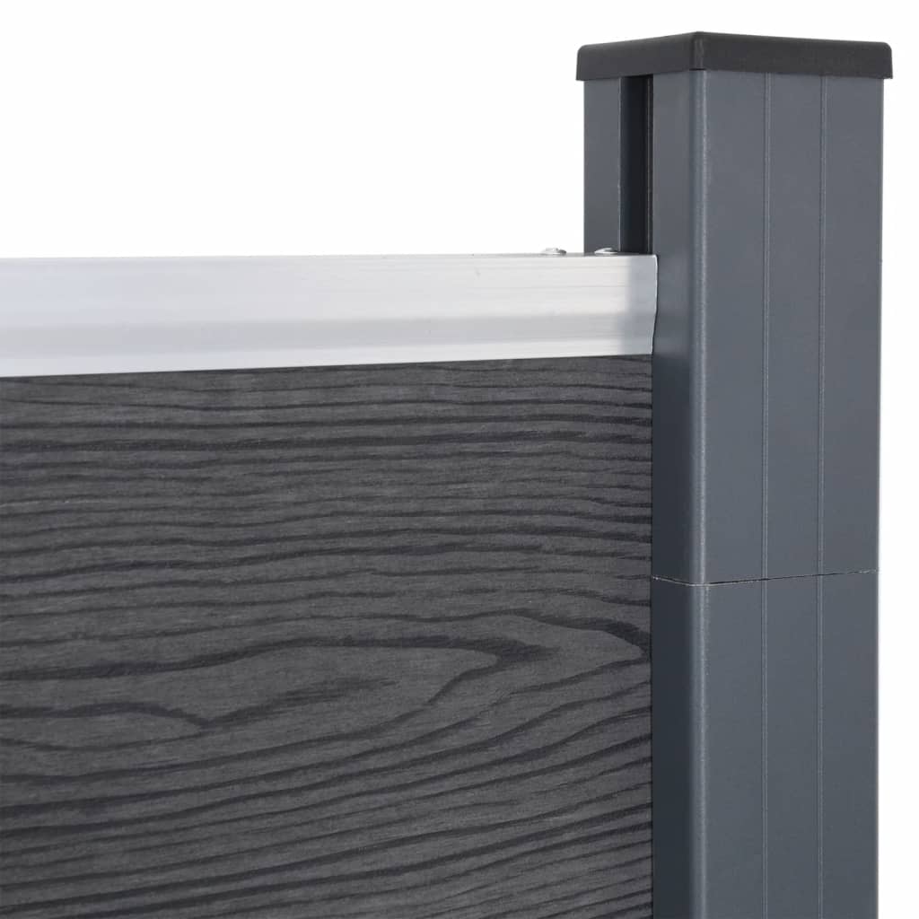 Schuttingpaneelset 699x186 cm HKC grijs is nu te koop bij PeponiXL, paradijselijk wonen!