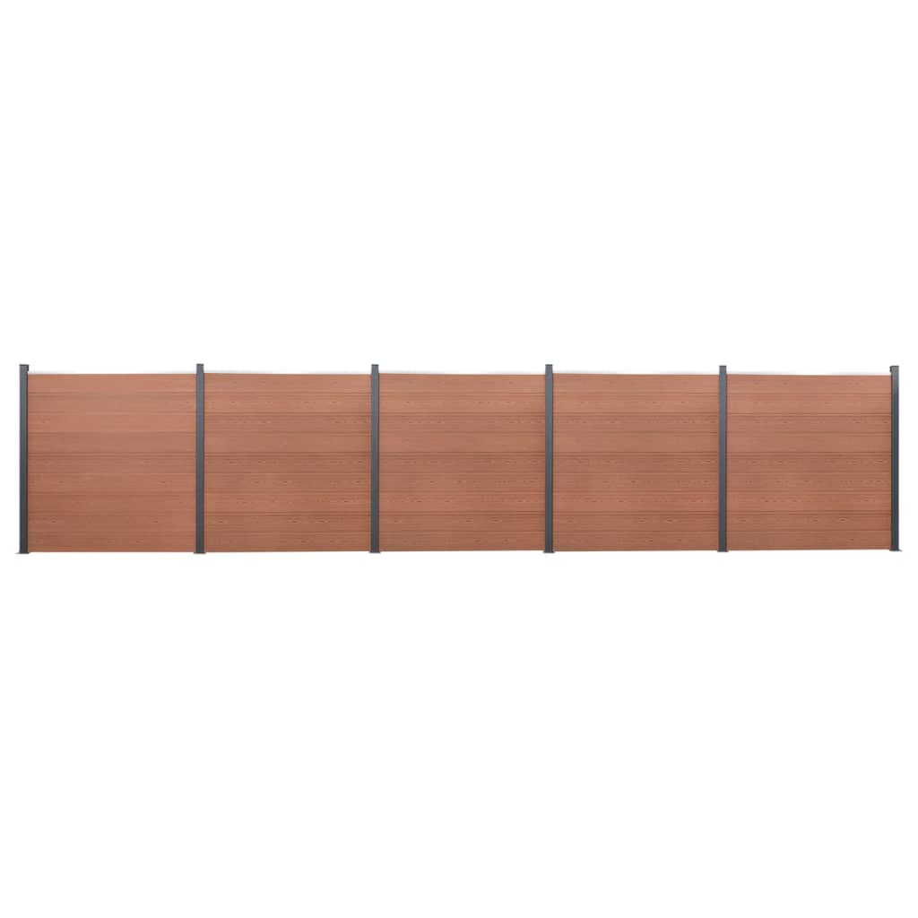 Schuttingpaneelset 872x186 cm HKC bruin is nu te koop bij PeponiXL, paradijselijk wonen!
