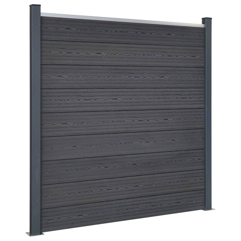 Schuttingpaneelset 872x186 cm HKC grijs is nu te koop bij PeponiXL, paradijselijk wonen!