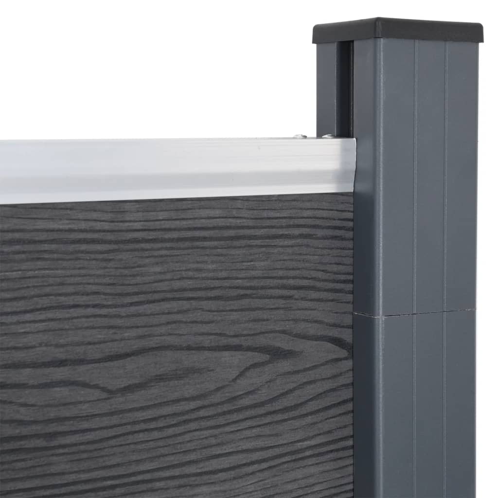 Schuttingpaneelset 872x186 cm HKC grijs is nu te koop bij PeponiXL, paradijselijk wonen!