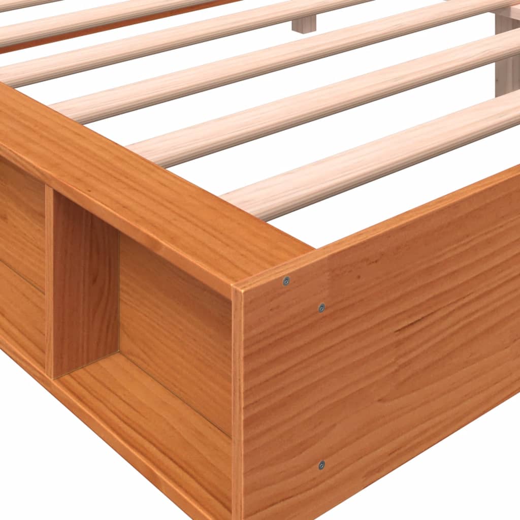 Bedframe zonder matras massief grenenhout wasbruin 180x200 cm is nu te koop bij PeponiXL, paradijselijk wonen!