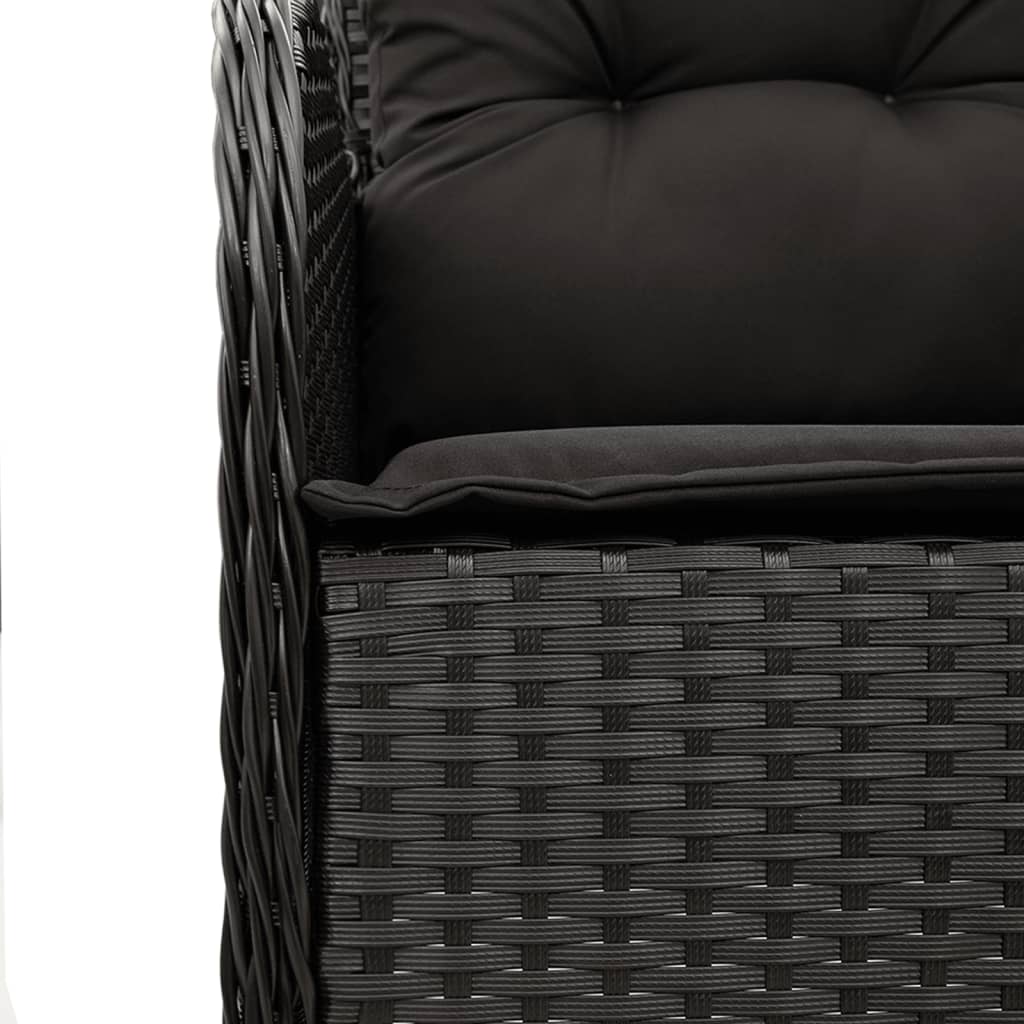 7-delige Tuinset met kussens poly rattan zwart is nu te koop bij PeponiXL, paradijselijk wonen!
