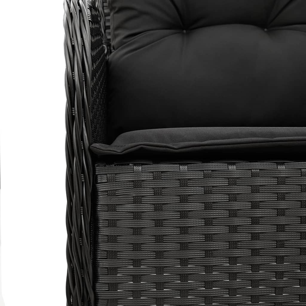 5-delige Tuinset met kussens poly rattan zwart is nu te koop bij PeponiXL, paradijselijk wonen!