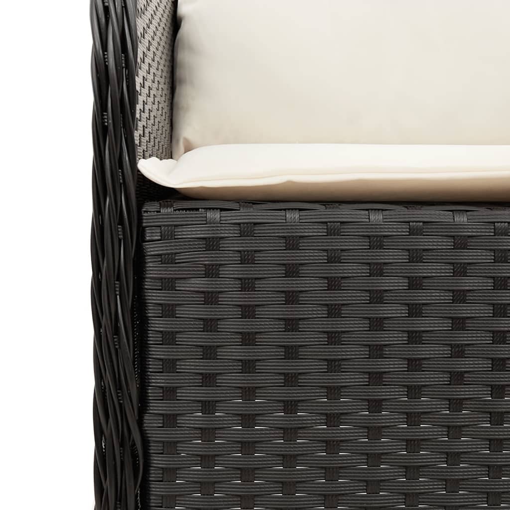 7-delige Tuinset met kussens poly rattan zwart is nu te koop bij PeponiXL, paradijselijk wonen!