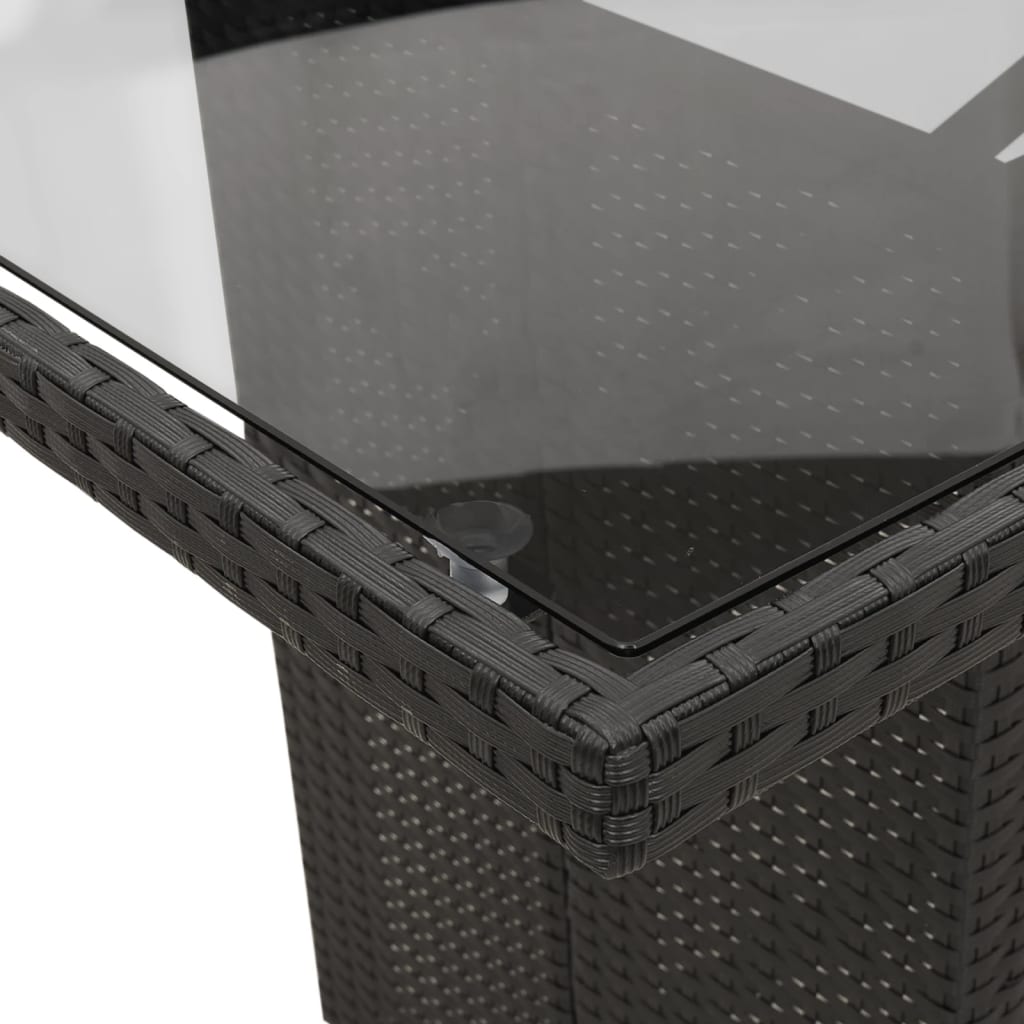 9-delige Tuinset poly rattan zwart is nu te koop bij PeponiXL, paradijselijk wonen!