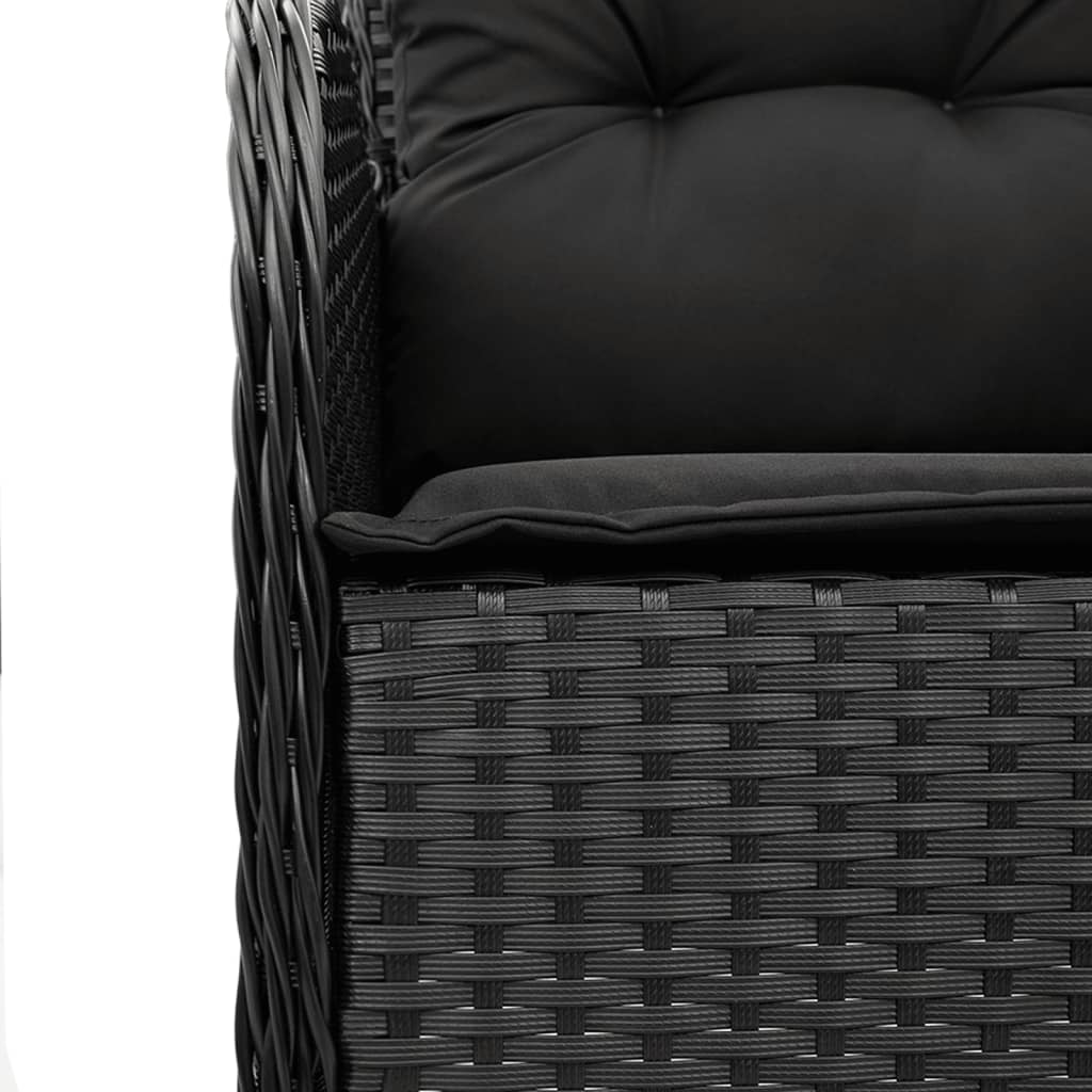 7-delige Tuinset met kussens poly rattan zwart is nu te koop bij PeponiXL, paradijselijk wonen!