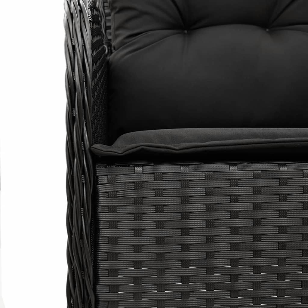 3-delige Tuinset met kussens poly rattan zwart is nu te koop bij PeponiXL, paradijselijk wonen!
