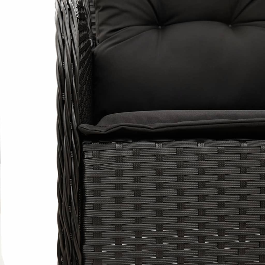 7-delige Tuinset met kussens poly rattan zwart is nu te koop bij PeponiXL, paradijselijk wonen!