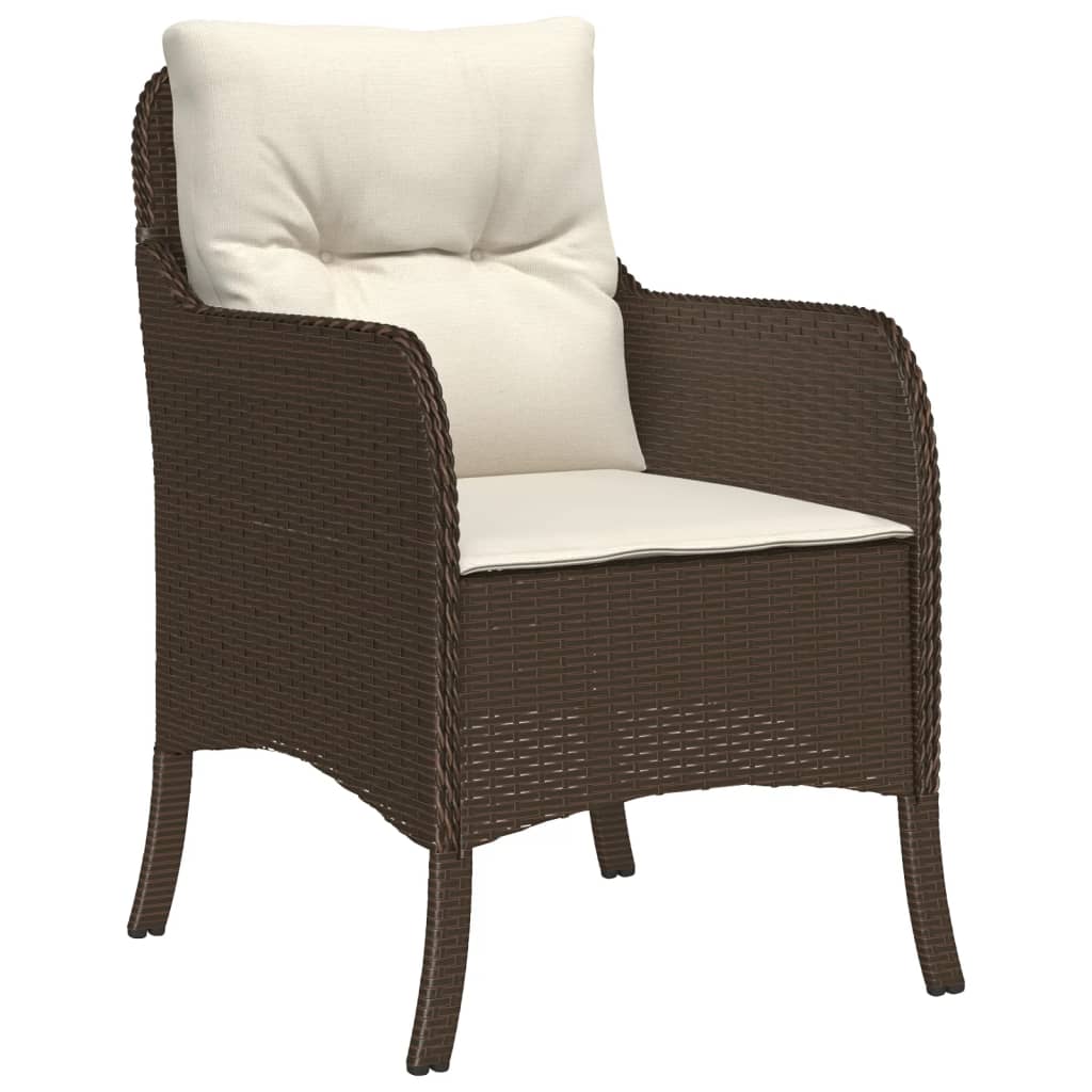 9-delige Tuinset met kussens poly rattan bruin is nu te koop bij PeponiXL, paradijselijk wonen!