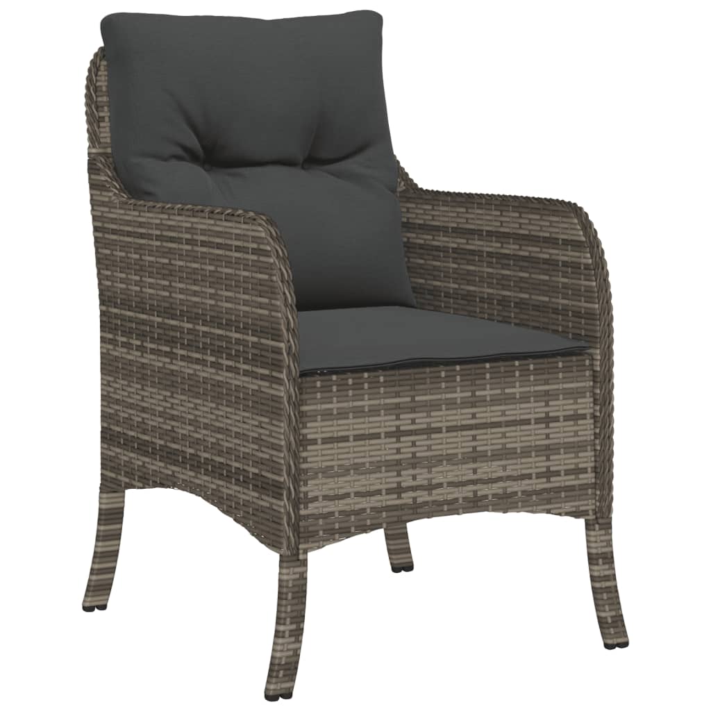 5-delige Tuinset met kussens poly rattan grijs is nu te koop bij PeponiXL, paradijselijk wonen!