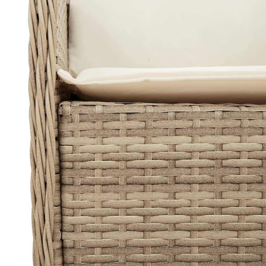5-delige Tuinset met kussens poly rattan beige is nu te koop bij PeponiXL, paradijselijk wonen!