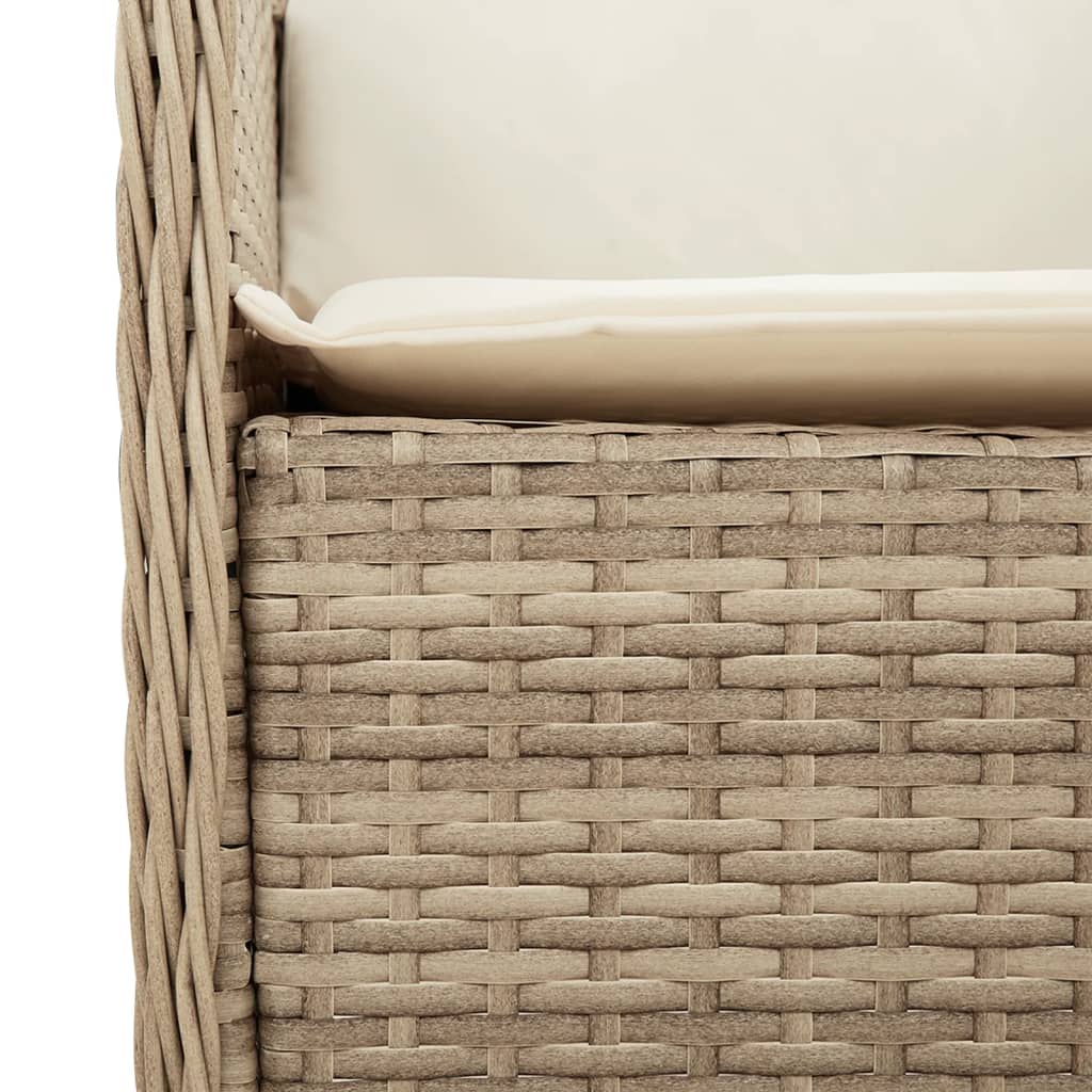5-delige Tuinset met kussens poly rattan beige is nu te koop bij PeponiXL, paradijselijk wonen!