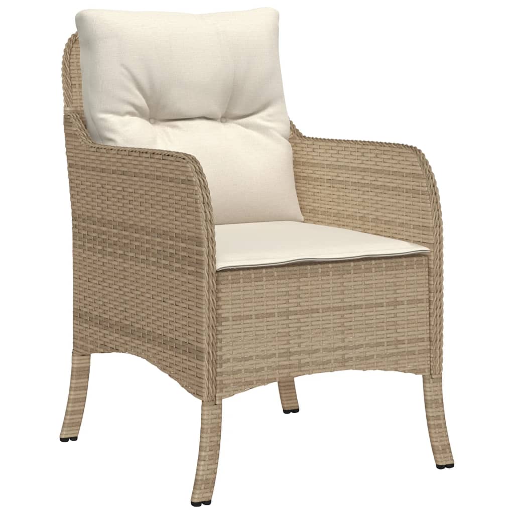 7-delige Tuinset met kussens poly rattan beige is nu te koop bij PeponiXL, paradijselijk wonen!