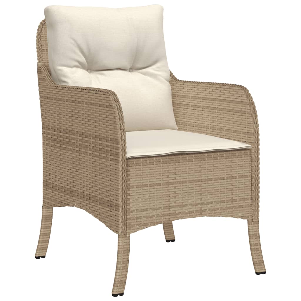 9-delige Tuinset met kussens poly rattan beige is nu te koop bij PeponiXL, paradijselijk wonen!