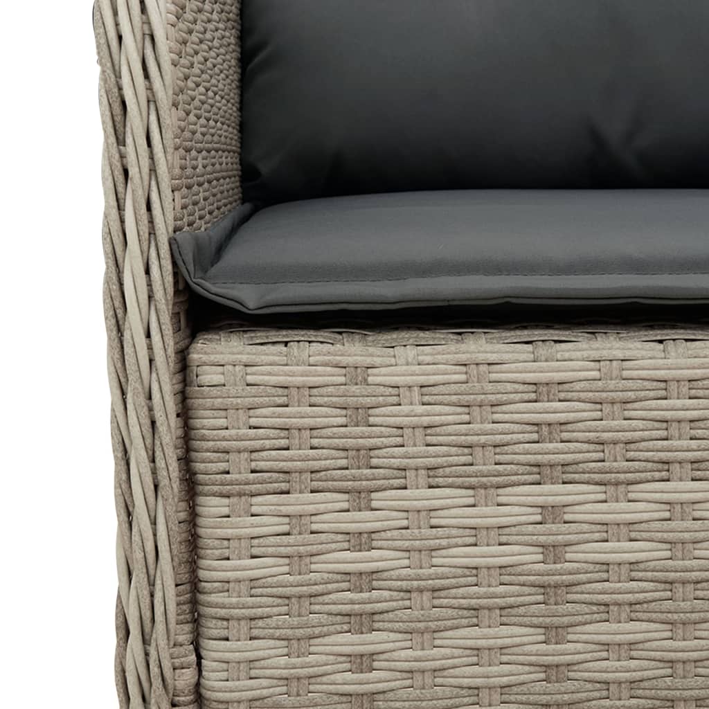7-delige Tuinset met kussens poly rattan grijs is nu te koop bij PeponiXL, paradijselijk wonen!