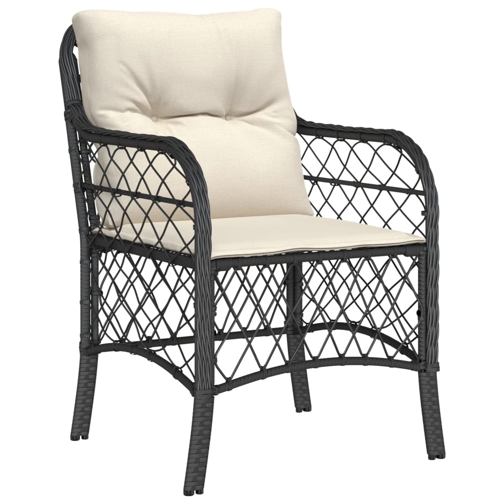 7-delige Tuinset met kussens poly rattan zwart is nu te koop bij PeponiXL, paradijselijk wonen!
