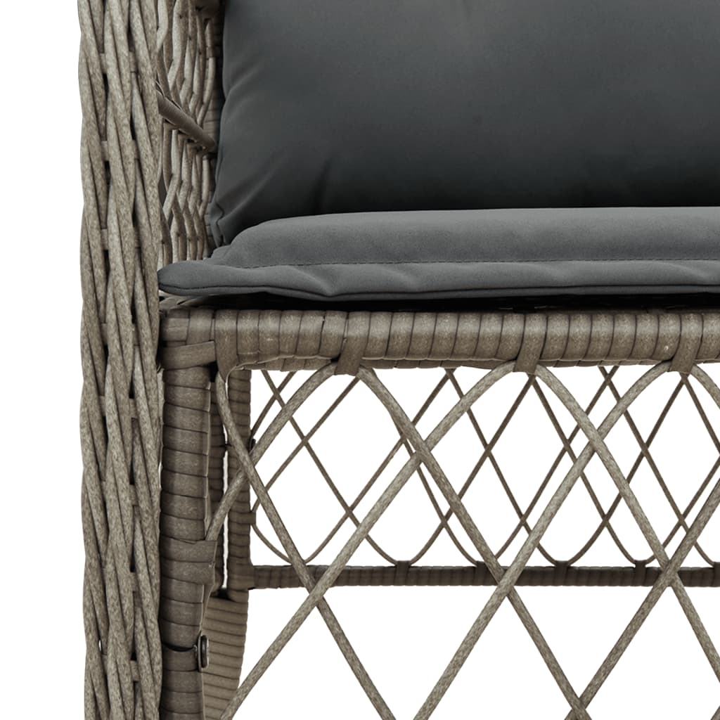 7-delige Tuinset met kussens poly rattan grijs is nu te koop bij PeponiXL, paradijselijk wonen!