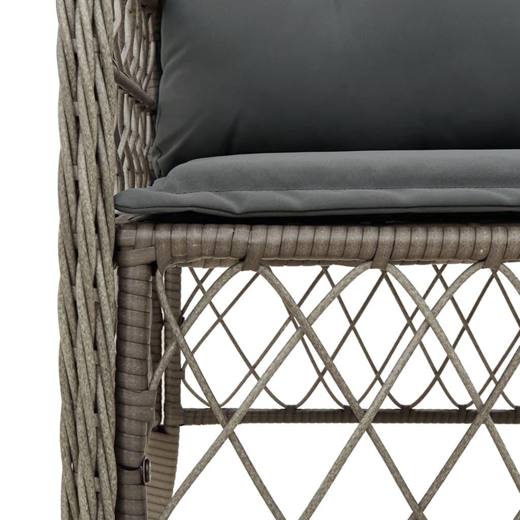 5-delige Tuinset met kussens poly rattan grijs is nu te koop bij PeponiXL, paradijselijk wonen!
