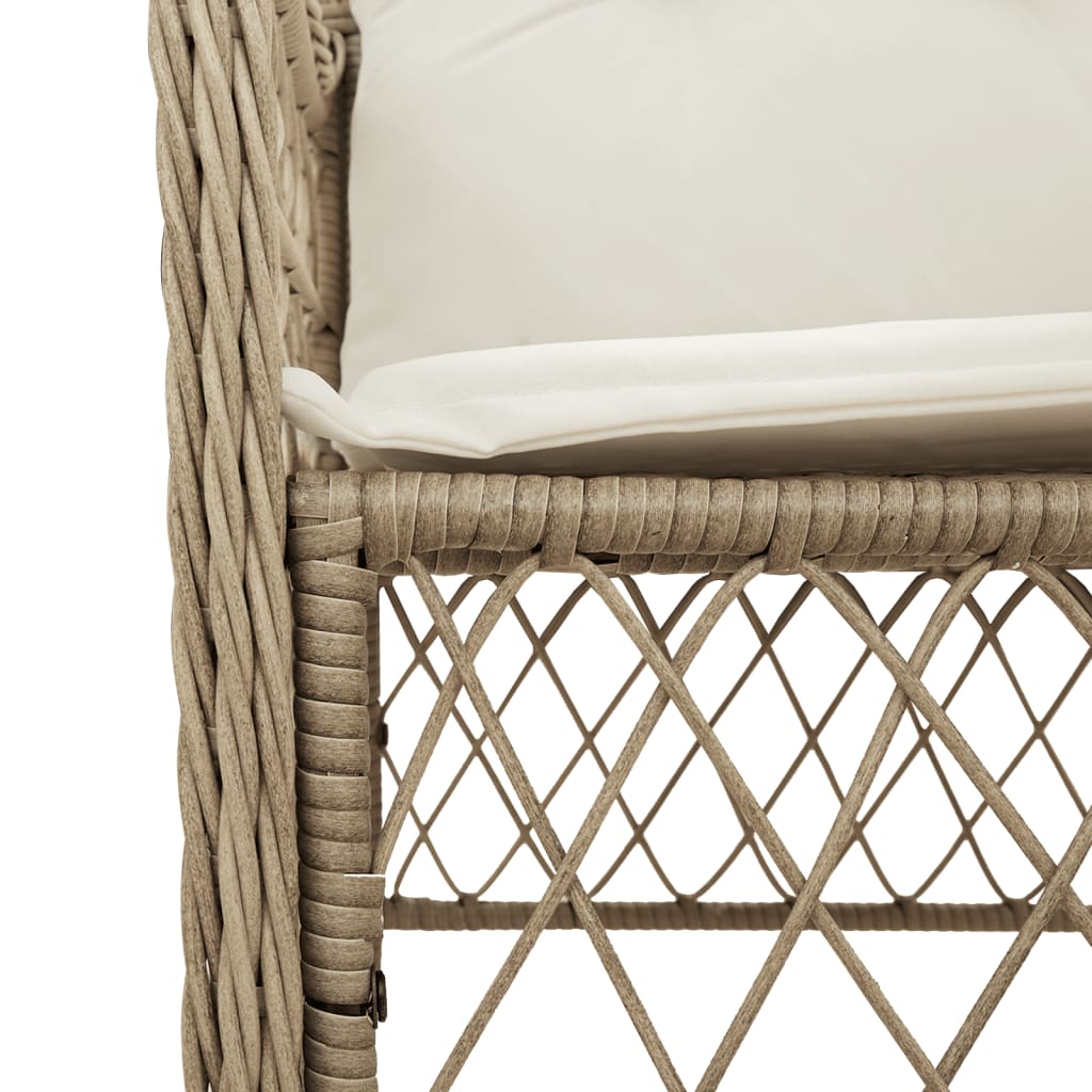 5-delige Tuinset met kussens poly rattan beige is nu te koop bij PeponiXL, paradijselijk wonen!