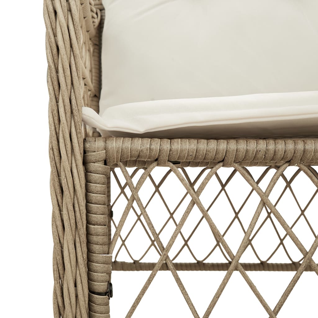 5-delige Tuinset met kussens poly rattan beige is nu te koop bij PeponiXL, paradijselijk wonen!