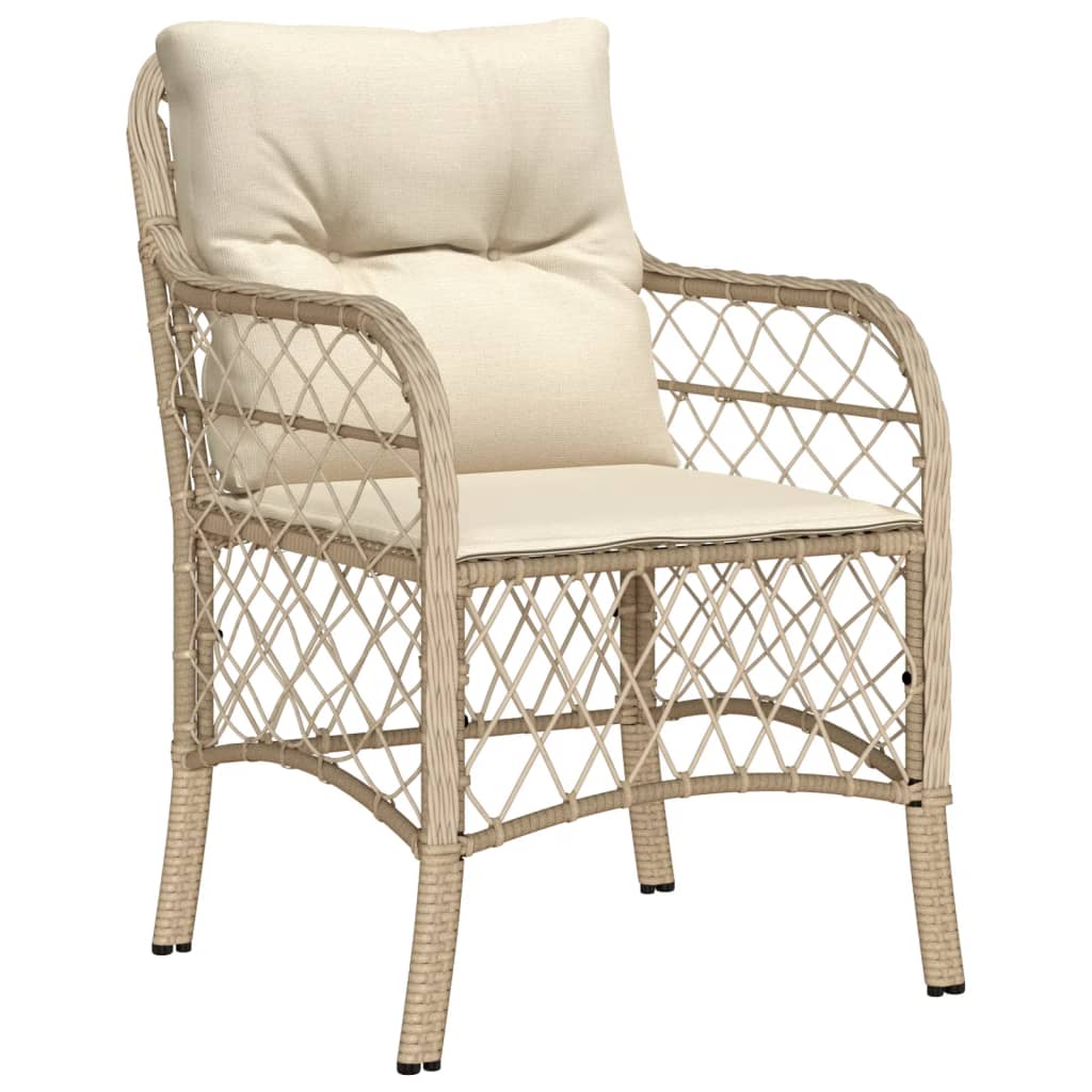 7-delige Tuinset met kussens poly rattan beige is nu te koop bij PeponiXL, paradijselijk wonen!
