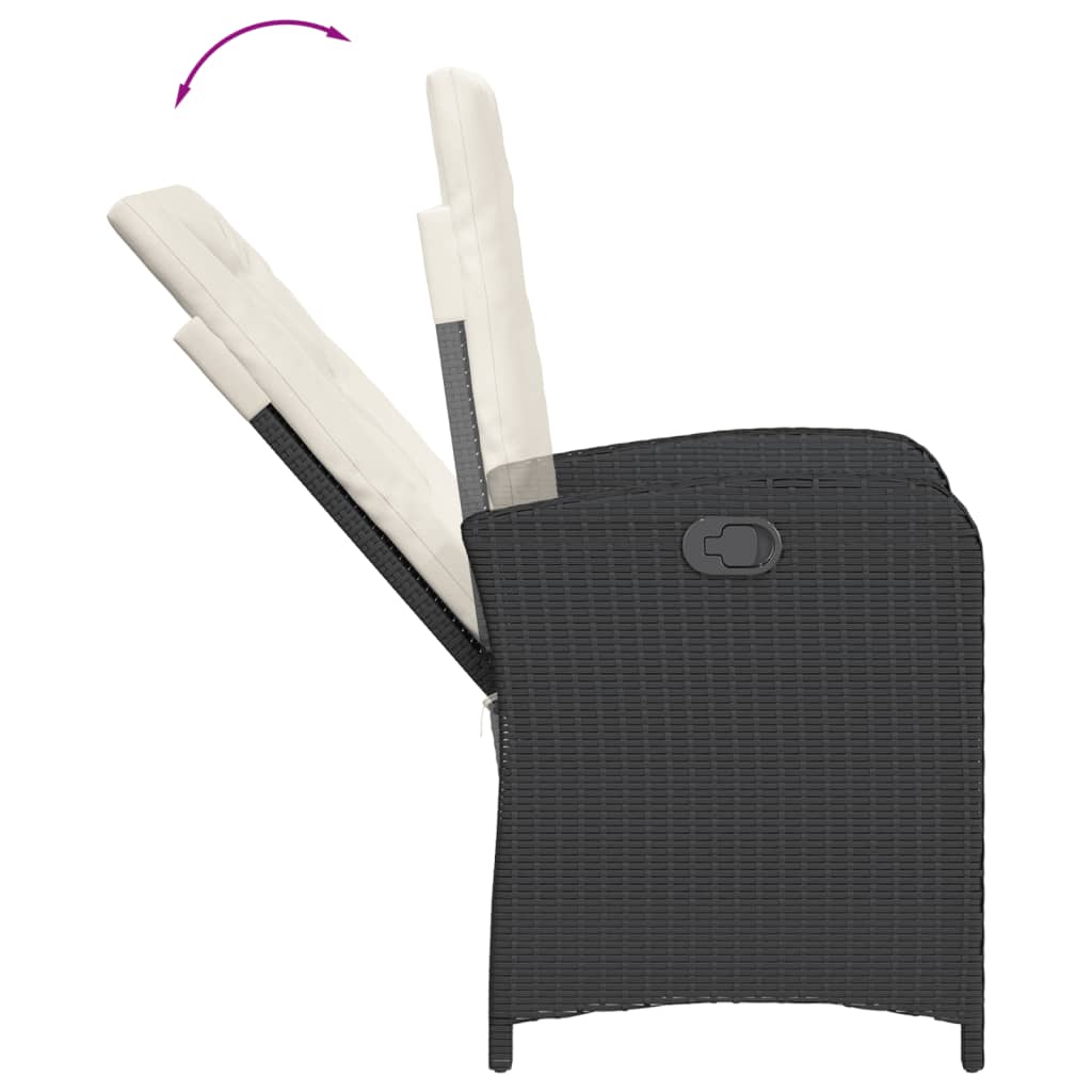 5-delige Tuinset met kussens poly rattan zwart is nu te koop bij PeponiXL, paradijselijk wonen!