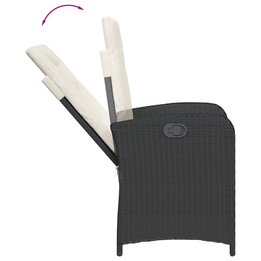 7-delige Tuinset met kussens poly rattan zwart is nu te koop bij PeponiXL, paradijselijk wonen!