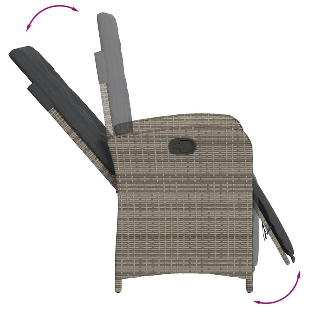 9-delige Tuinset met kussens poly rattan grijs is nu te koop bij PeponiXL, paradijselijk wonen!