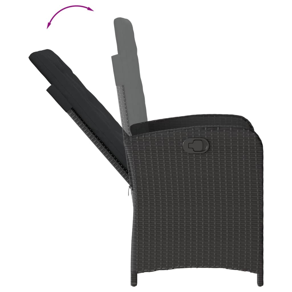 7-delige Tuinset met kussens poly rattan zwart is nu te koop bij PeponiXL, paradijselijk wonen!