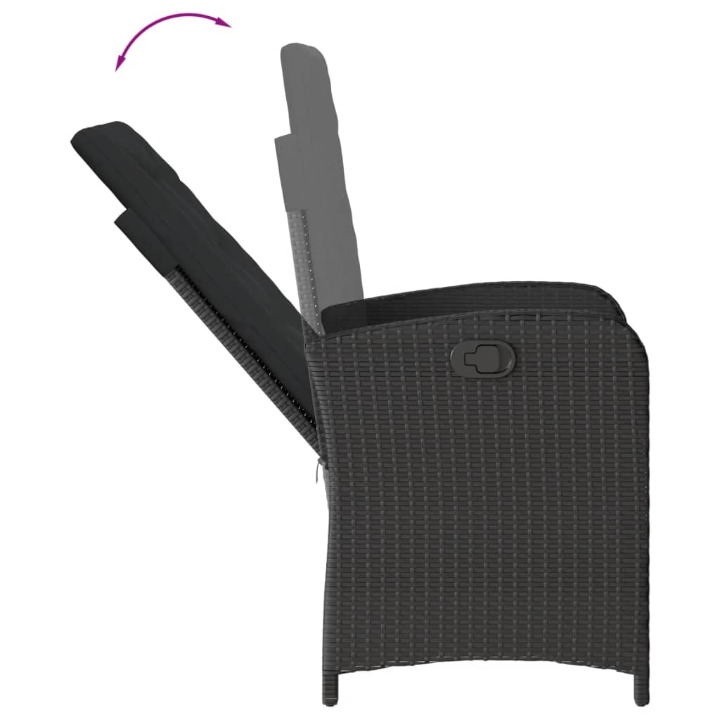 9-delige Tuinset poly rattan zwart is nu te koop bij PeponiXL, paradijselijk wonen!