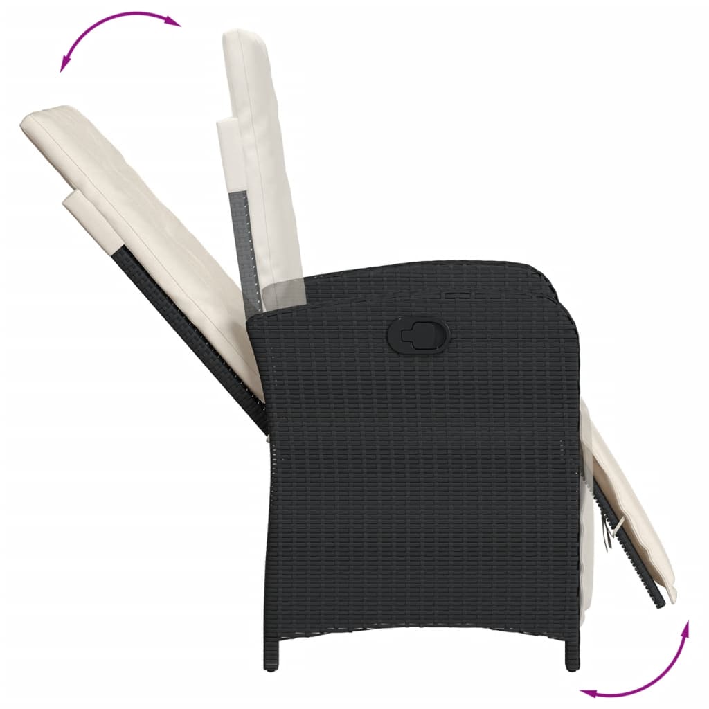 7-delige Tuinset met kussens poly rattan zwart is nu te koop bij PeponiXL, paradijselijk wonen!