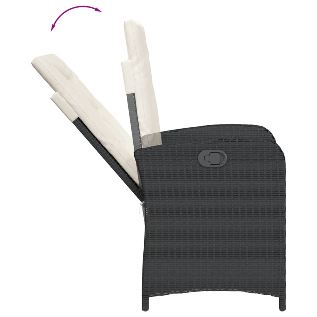 7-delige Tuinset met kussens poly rattan zwart is nu te koop bij PeponiXL, paradijselijk wonen!