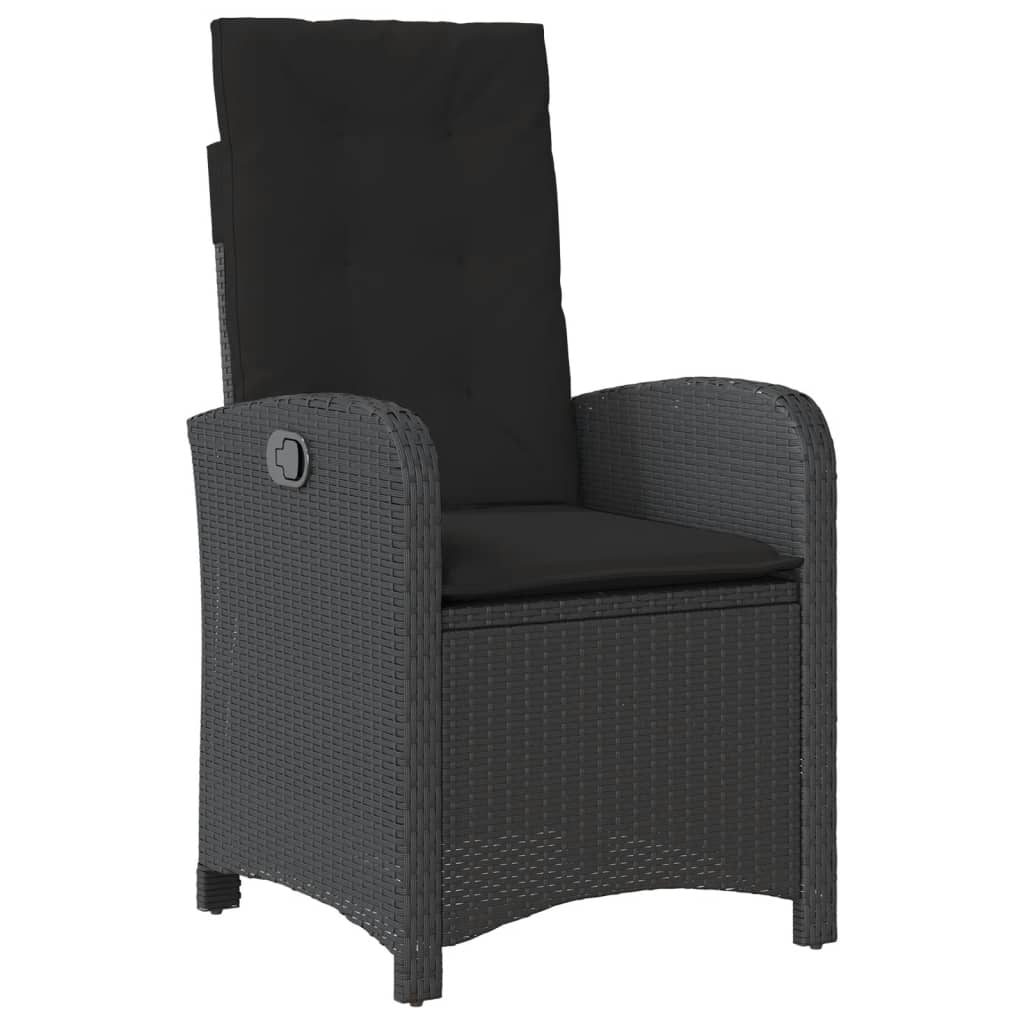 3-delige Tuinset met kussens poly rattan zwart is nu te koop bij PeponiXL, paradijselijk wonen!
