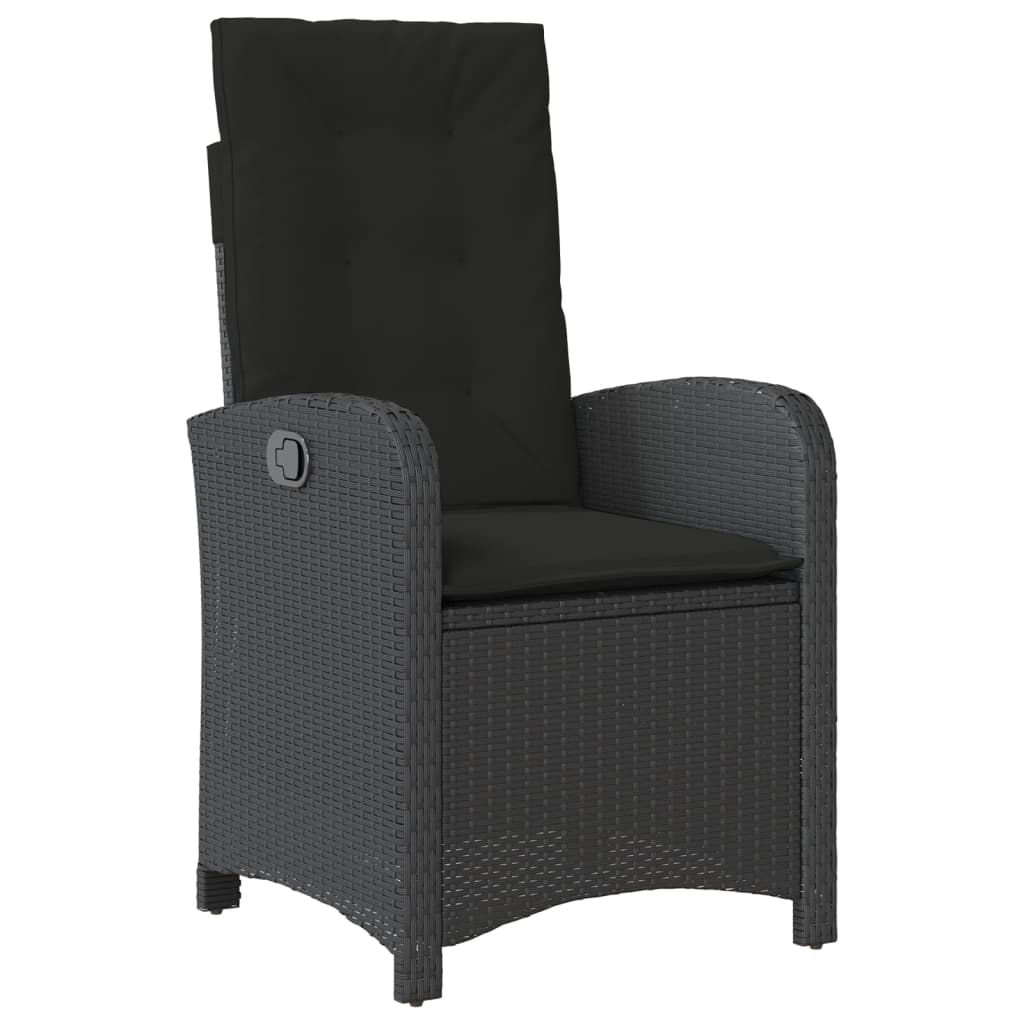 5-delige Tuinset met kussens poly rattan zwart is nu te koop bij PeponiXL, paradijselijk wonen!