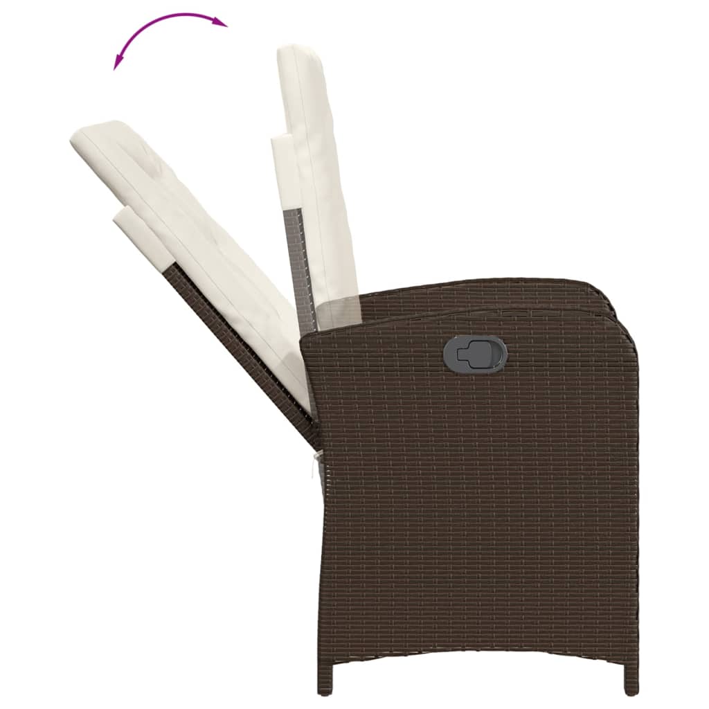 3-delige Tuinset met kussens poly rattan bruin is nu te koop bij PeponiXL, paradijselijk wonen!