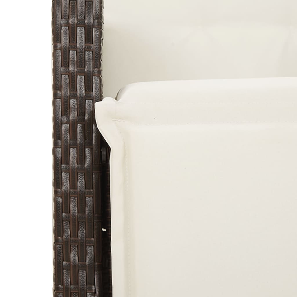 7-delige Tuinset met kussens poly rattan bruin is nu te koop bij PeponiXL, paradijselijk wonen!