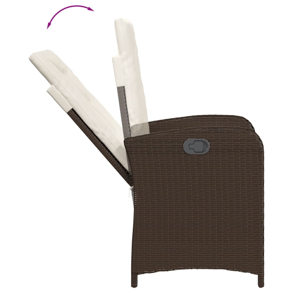 9-delige Tuinset met kussens poly rattan bruin is nu te koop bij PeponiXL, paradijselijk wonen!