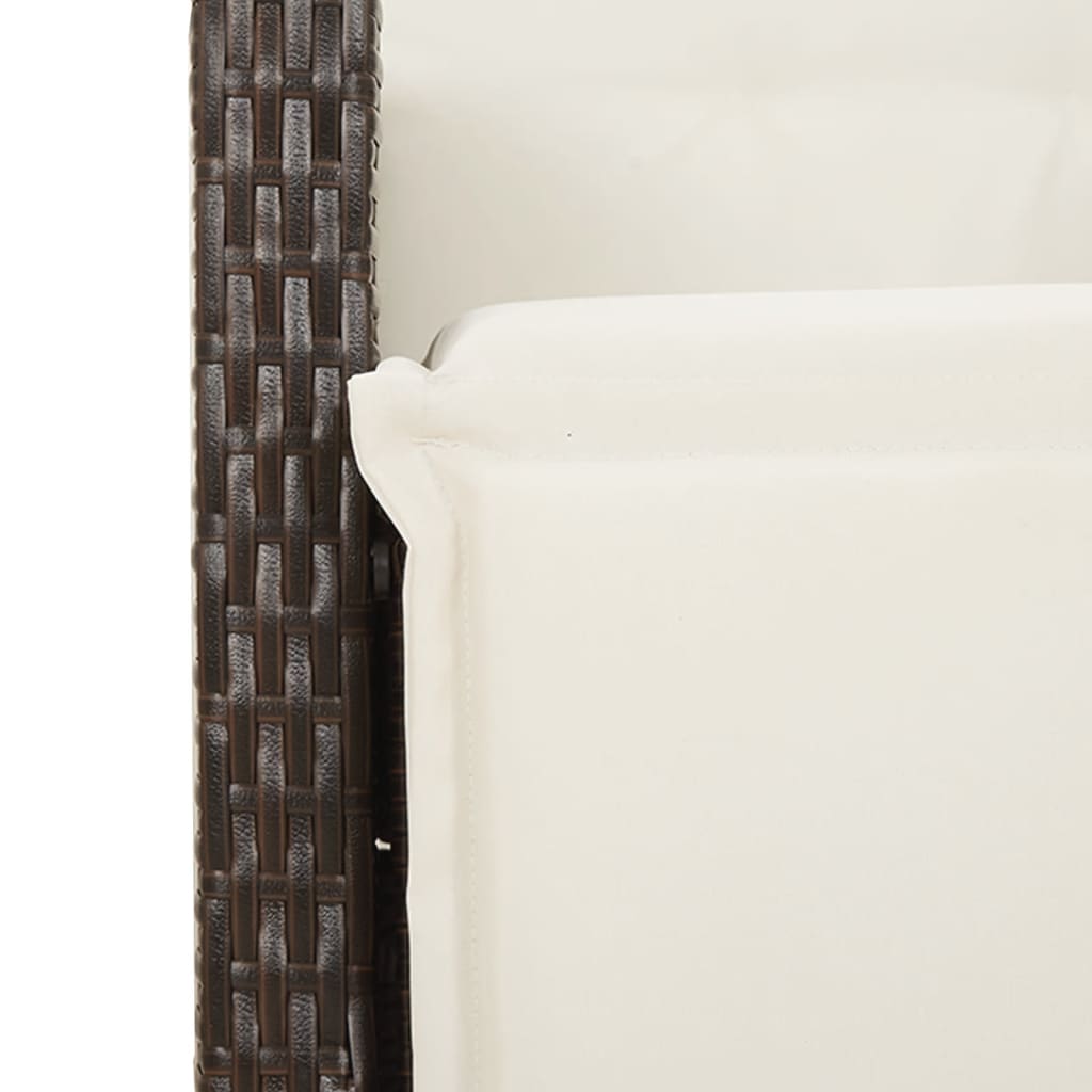 9-delige Tuinset met kussens poly rattan bruin is nu te koop bij PeponiXL, paradijselijk wonen!