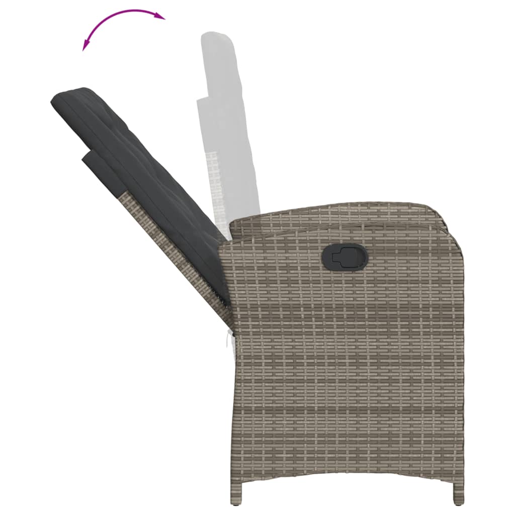 9-delige Tuinset met kussens poly rattan grijs is nu te koop bij PeponiXL, paradijselijk wonen!